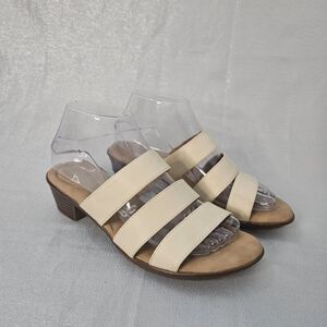 ALEXI LEROY SZ 7 (38 ) Tan Wedge Sandals